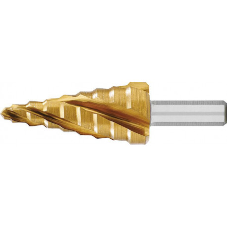 Foret étagé HSS TiN 4 Spiral 4-20mm EXACT
