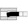 Outil à charioter HSSE DIN4953Rrund 8x140mm WILKE