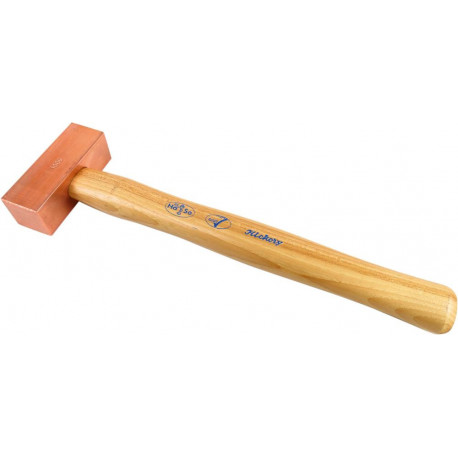 Marteau en cuivre 1500g avec manche en hickory Haso