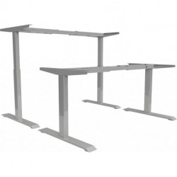 Cadre table elévatrice bureau 2M2S alu RAL 9006 695-1145 mm