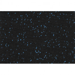 Sol pour sport caoutchouc noir/bleu 6mm 1,25x10m