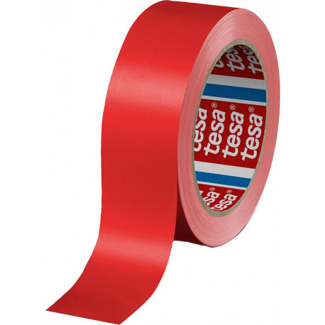 Ruban adhésif tesa 60404 PVC rouge 66m x 12mm (Par 12)