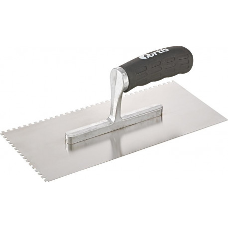 Taloche inox crantée inox 4x 4mm Poignée soft FORTIS