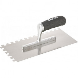 Taloche inox crantée inox 10x10mm Poignée soft FORTIS