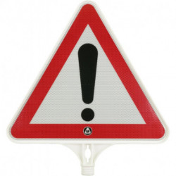 Panneau Signe attention film type 2 côté longueur 440mm