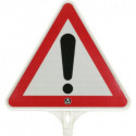 Panneau Signe attention film type 2 côté longueur 440mm