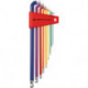 Set Clé allen en support plastique 9-unités 15-10mm 100 DegréRainbow PB Swiss Tools