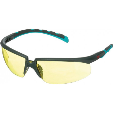 Lunettes de sécurité S2003SGAF-BGR-EU EN 166 EN170 branches gris/turquoise, verres jaunes