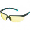 Lunettes de sécurité S2003SGAF-BGR-EU EN 166 EN170 branches gris/turquoise, verres jaunes