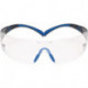 Lunettes de protection SecureFit-SF400 EN 166-1FT branches bleu gris. verres tra
