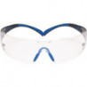 Lunettes de protection SecureFit-SF400 EN 166-1FT branches bleu gris. verres tra