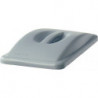 Couvercle polyéthylène gris l.290xP520 mm adapté à poubelle de tri 60 l avec poi