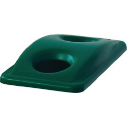 Couvercle polyéthylène vert l.290xP520 mm adapté à poubelle de tri 60 l pour les
