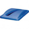 Couvercle polyéthylène bleu l.290xP520 mm adapté à poubelle de tri 60 l pour le