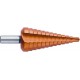 Foret étagé universel à goujure droite, revêtement TiN, Long. de l'étage : 4 mm, Long. totale 67 mm, Ø queue h8 : 8 mm