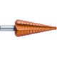 Foret étagé universel à goujure droite, revêtement TiN, Long. de l'étage : 4 mm, Long. totale 92 mm, Ø queue h8 : 12 mm