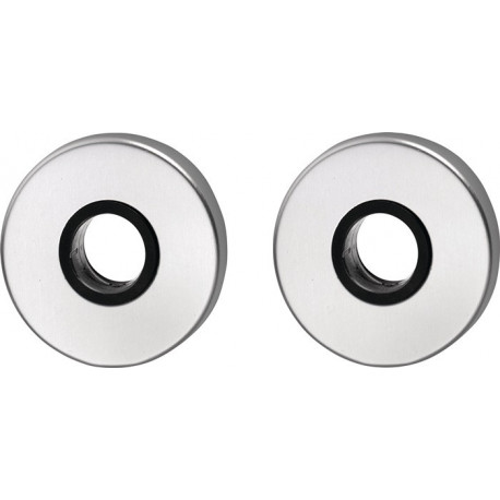 Rosace de poignée 051 Inox F00 Epaisseur plaque 8 mm trou de poignée rond EDI