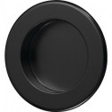 Poignée coquille en aluminium, revêtement poudré noir, entrée ronde D. 50 mm HERMETA