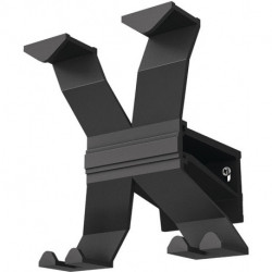 Porte-manteau mural aluminium 4 patères Longueur 170mm noir profond