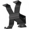 Porte-manteau mural aluminium 4 patères Longueur 170mm noir profond