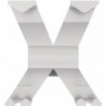 Porte-manteau mural aluminium 4 patères Longueur 170mm blanc