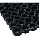 Tapis alvéolé en caoutchouc l. 1 m L. 1,5 m épaisseur 22 mm noir NR/SBR sans insert tissé