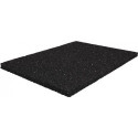 Tapis de protection de bâtiment l. 1,25 m L. 10 m épaisseur 6 mm noir caoutchouc granulé sans insert tissé
