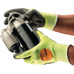 Gant HyFlex® 11-423 Taille 9 gris/jaune clair EN 388.EN 407 PSA III (Par 12)