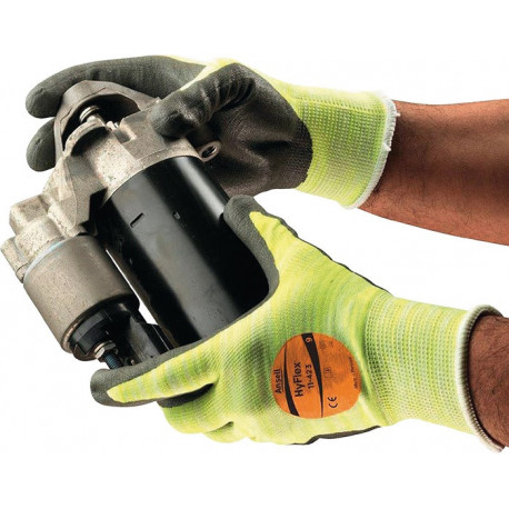 Gant HyFlex® 11-423 Taille 9 gris/jaune clair EN 388.EN 407 PSA III (Par 12)