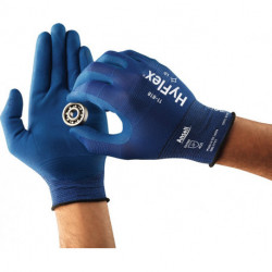 Gant HyFlex Nr.11-818 Taille 9 bleu foncé Nylon-Spandex EN 388 Kat.II (Par 12)