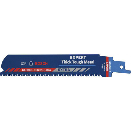Lame de scie sabre Expert Thick Tough Metal L.150mm B.25mm TPI 8 3mm 3 Unités