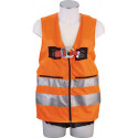 Gilet haute visibilité MAS40 Quick EN361 EN20471 Gilet 2 points orange pour taille 44-54 MAS