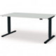 Poste de travail debout / assis levero H650-1250xL1600xP800mm gris anthracite, RAL 7016 / gris clair réglable électriquement MAUSER