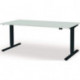Poste de travail debout / assis levero H650-1250xB1800xT800mm gris anthracite/gris clair réglable électriquement