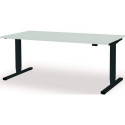Poste de travail debout / assis levero H650-1250xB1800xT800mm gris anthracite/gris clair réglable électriquement