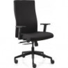 Chaise de bureau pivotante avec technologie synchrone noir 420-530 mm avec accoudoirs, capacité de charge 125 kg DAUPHIN