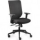 Chaise de bureau pivotante Accoudoirs confort, réglables en largeur et en hauteur, noir 410-520 mm avec technologie synchrone DAUPHIN