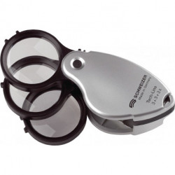 Loupe pliante Tech-Line mExtn. Objectif 3x + 5x-8x D.38mm Suisse