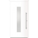 Porte d'entrée en métal Home RAL9016 Satinato blanc B1100mm H2100mm DIN gauche RC2 n.DIN EN1627