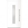 Porte d'entrée en métal Home RAL9016 Satinato blanc B1100mm H2100mm DIN gauche RC2 n.DIN EN1627