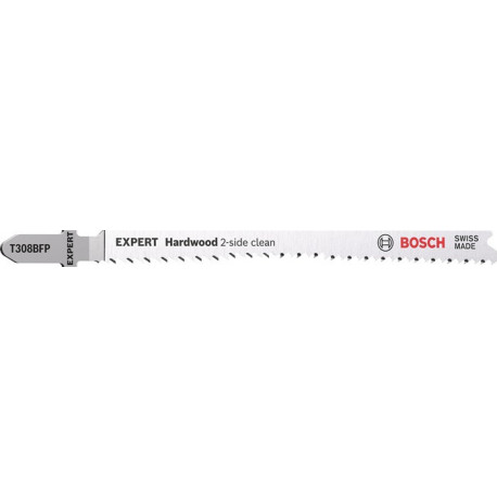 Lame de scie sauteuse Hardwood 2-side T 308 BFP Lg total.117mm Dents.2.2mm 3 unités