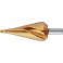 Forets conique de précision (forets à coupe progressive), goujure hélicoïdale, revêtement TiN, Capacité de perçage : 5-20 mm, Taille 2A,