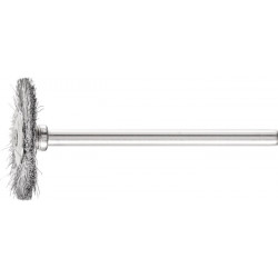 Mini brosse ronde RBU 2202/3 ST 0.10 D22xl2xL6 mm acier PFERD (Par 10)