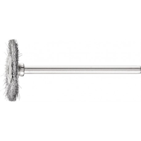 Mini brosse ronde RBU 2202/3 ST 0.10 D22xl2xL6 mm acier PFERD (Par 10)