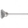 Mini brosse boisseau TBU 1803/3 ST 0.10 D18xB3xL6 mm acier PFERD (Par 10)