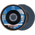 Disque à lamelles POLIFAN Z SG POWER STEELOX D. 125 mm granulation Z-40 conique (Par 10)