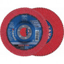 Disque à lamelles POLIFAN CO SGP CURVE STEELOX D.125 mm granulation 60 conique L (Par 10)