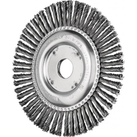 Brosse plate RBG 11506/22.2 PIPE ST 0.50 D. 115 mm épaisseur de fil 0.5 mm acier