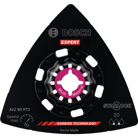 Lame multifonctions patins de ponçage Expert Sanding Plate AVZ 90 RT2 Starlock BOSCH