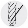 Fraise cylindrique en bout, Type N, 25°, en acier à coupe rapide à 5% de cobalt, Ø x Larg. : d1 - k10 x b1 - k16 : 40 x 32 mm, Alésage d2 - H7 16 mm